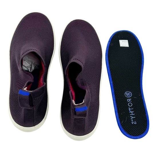 ROTHY’S The Chelsea Berry Lattice Knit High Top Sneaker Ankle Boots Size 10.5 - Picture 9 of 12